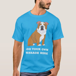 Camiseta Gráfico de Mensagens Personalizadas do Bulldog Ing