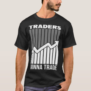 Camiseta gráfico de mercado de ações do operador comercial