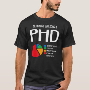 Camiseta Gráfico de Motivação Ph D Candidato a Graduação
