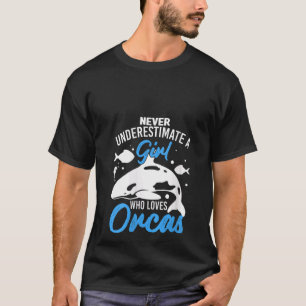 Camiseta Gráfico De Mulheres Orca Para Mulheres Raparigas M