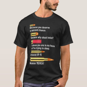 Camiseta Gráfico de Munição Proprietário de Arma Entusiasta