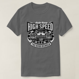 Camiseta Gráfico de Muscle Car Americano de Alta Velocidade
