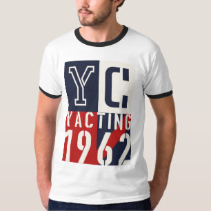 Camiseta Gráfico de navegação do século médio - Iate 1962