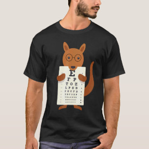 Camiseta Gráfico de Olhos Cangurados