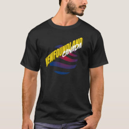 Camiseta Gráfico de Ondas Redondas das Cores de Bandeira do