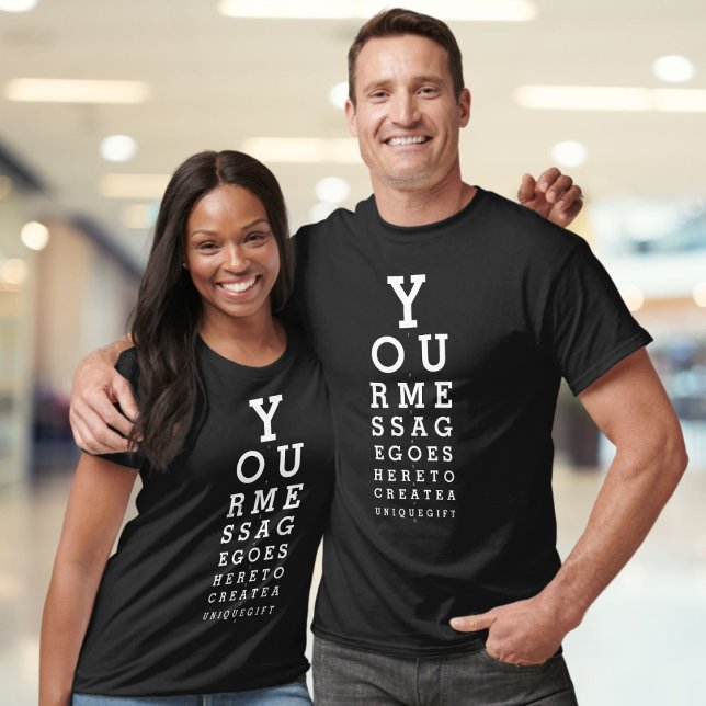 Camiseta Gráfico de Optometrista de Visão Divertido com Men (Criador carregado)