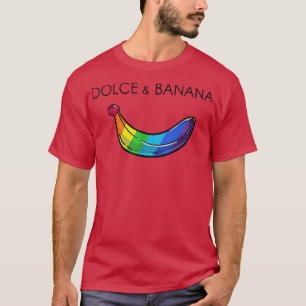 Camiseta Gráfico De Orgulho Engraçado Da Banana Dolce E LGB