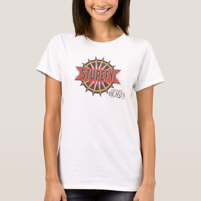 Camiseta Gráfico de Ortografia Vermelha e Dourada (Frente)
