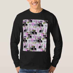 Camiseta Gráfico de padrões de Boston Terrier Pixelart
