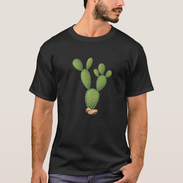 Camiseta Gráfico de Pads de Cacto Distorcido (Frente)