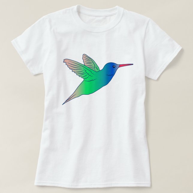 Camiseta Gráfico de Pássaro Colorido (Frente do Design)