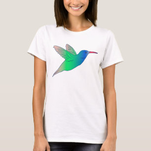 Camiseta Gráfico de Pássaro Colorido