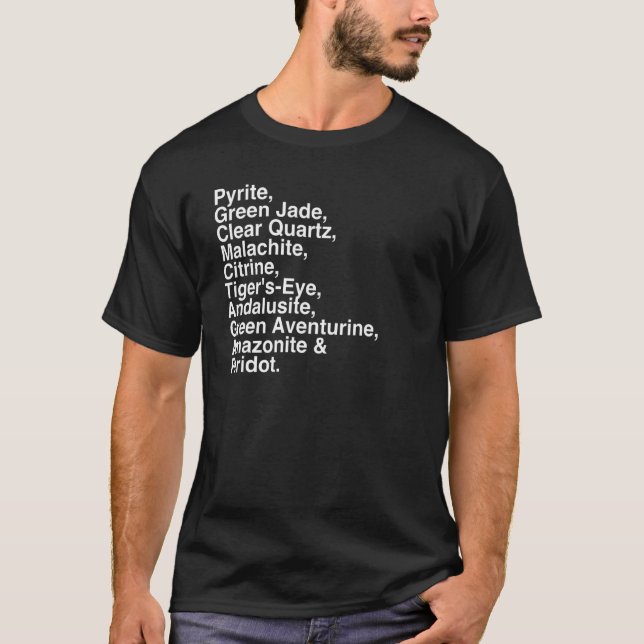 Camiseta Gráfico de Pedras Abundativas Poderosas da Crystal (Frente)