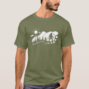 Camiseta Gráfico de Pegada Bigfoot
