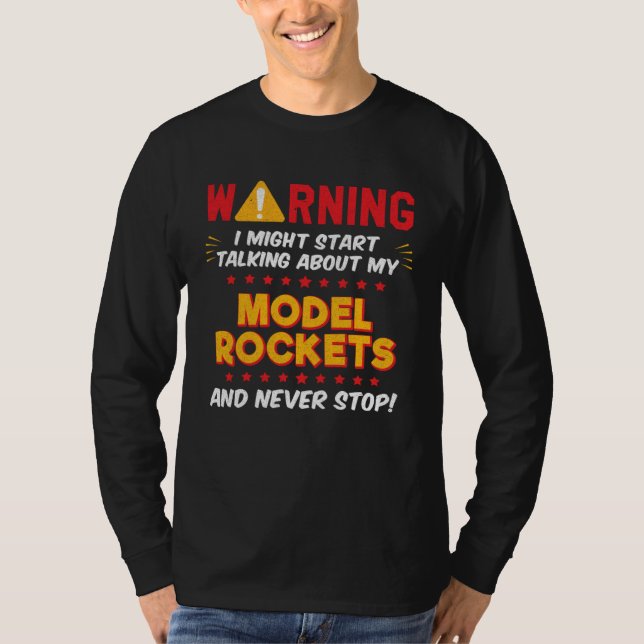 Camiseta Gráfico de Piada de Modelador de Foguete Modelo (Frente)