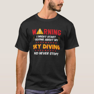Camiseta Gráfico de piada engraçada de paraquedismo no céu