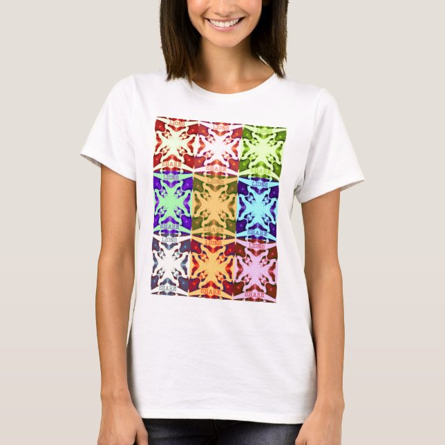 Camiseta Gráfico de Pop de arte africano marcado (Frente)