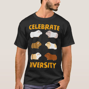 Camiseta Gráfico de Porcos Engraçados Celebram Diversidad