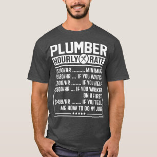Camiseta Gráfico de Preços de Mão de Obra da Taxa Horár