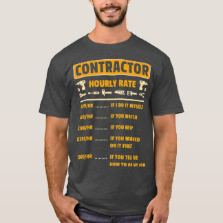 Camiseta Gráfico de Preços Horários do Contratante Gif Funn