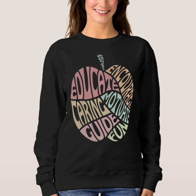 Camiseta Gráfico De Professores Para Mulheres Inspiram Maçã (Frente)