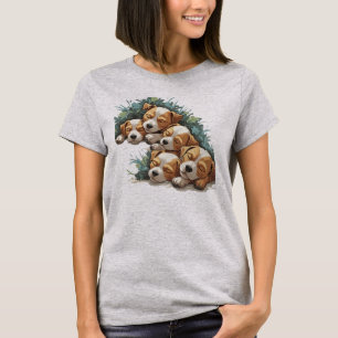 Camiseta Gráfico de Pups de Suspensão