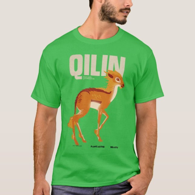 Camiseta Gráfico de Qilin Vintage (Frente)