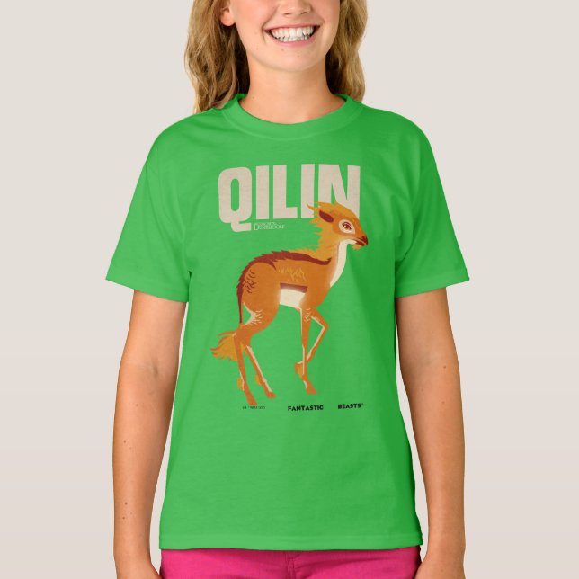 Camiseta Gráfico de Qilin Vintage (Frente)