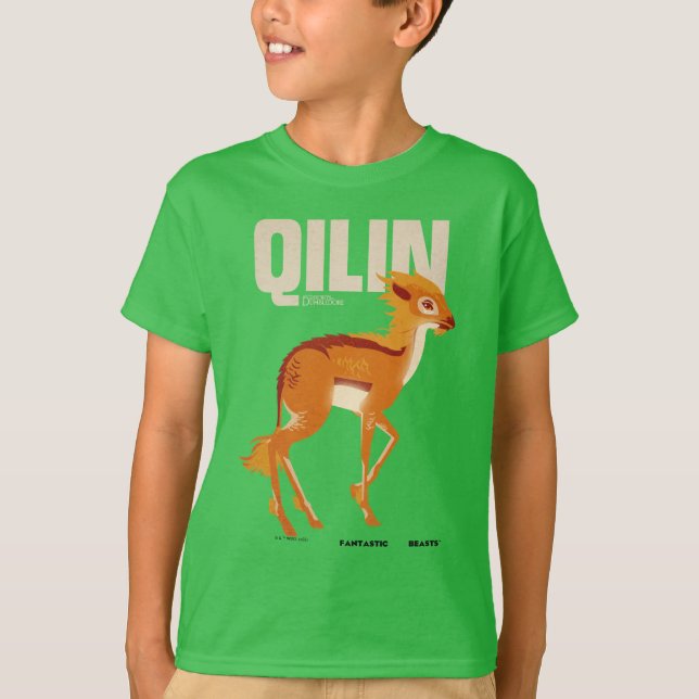 Camiseta Gráfico de Qilin Vintage (Frente)