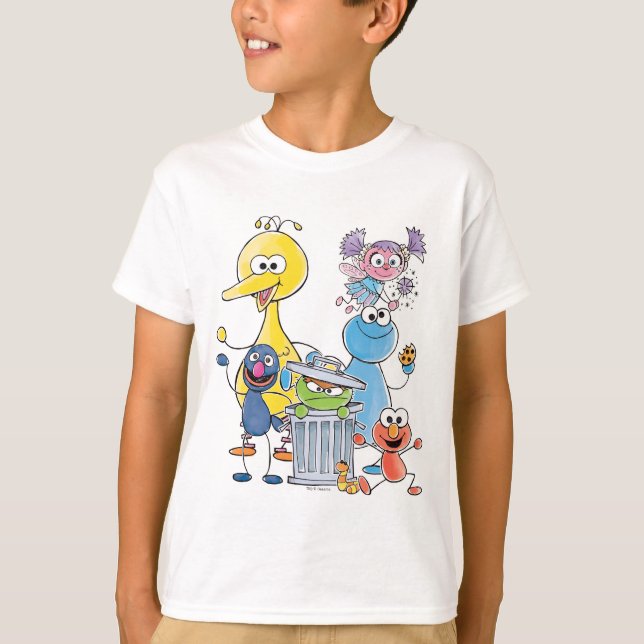 Camiseta Gráfico de Sesame Pals Doodley (Frente)