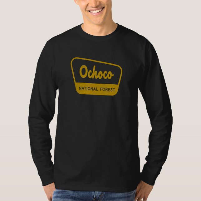 Camiseta Gráfico de Sinal de Ochoco - Floresta Nacional Vin (Frente)