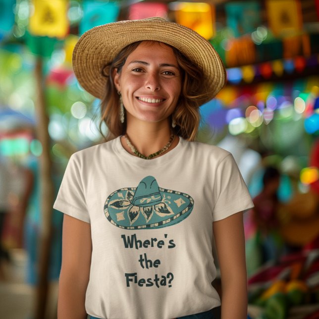 Camiseta Gráfico de Slogan Personalizado do Sombero Azul Tu (Criador carregado)