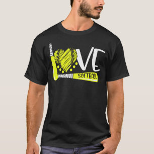 Camiseta Gráfico De Softball Dizendo Para Mulheres E Rapari