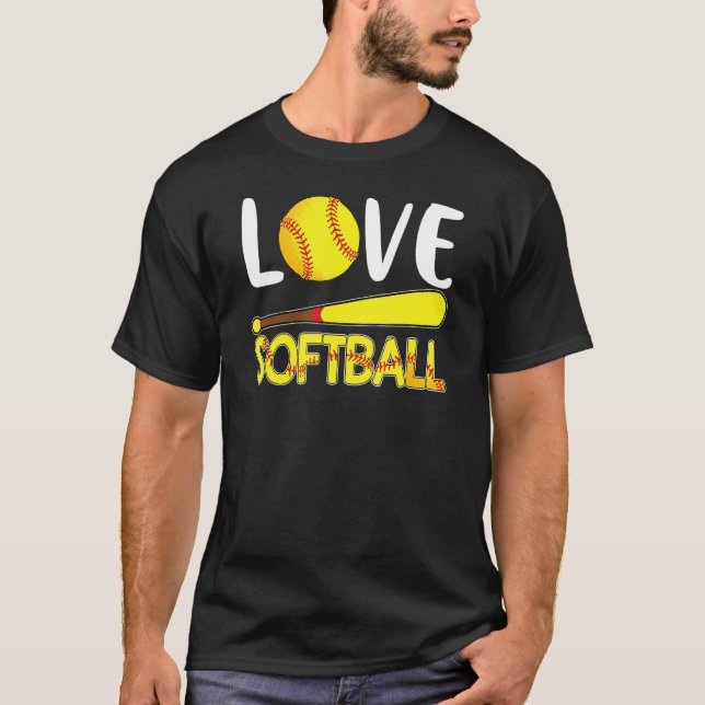 Camiseta Gráfico De Softball Para Meninas Adolescentes (Frente)