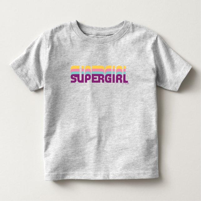 Camiseta Gráfico de Supergirl Retro Colorshift (Frente)