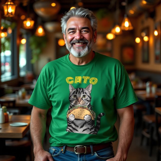 Camiseta Gráfico de Taco de Gato CATO (CATO Cat Taco Graphic T-Shirt – Funny Cat Lover Tee)