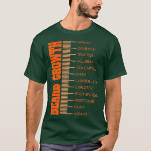 Camiseta Gráfico de Tamanho do Crescimento da Barba Mens Ca