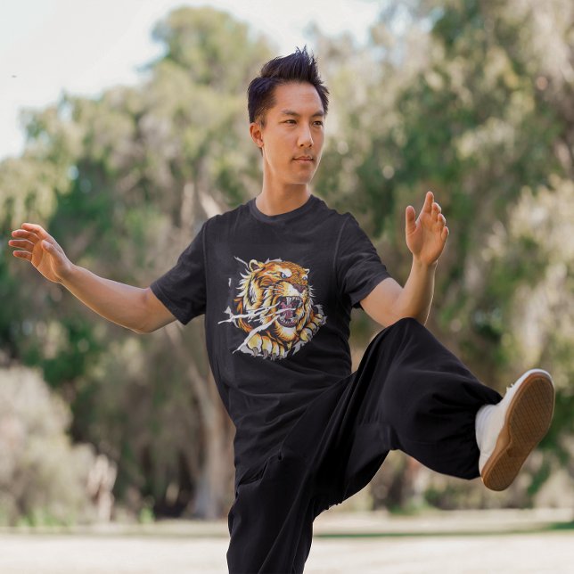 Camiseta Gráfico de Tigre Interno  (Criador carregado)