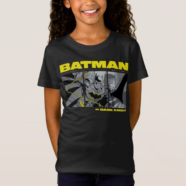 Camiseta Gráfico de tripla quadrícula Batman Comic (Frente)