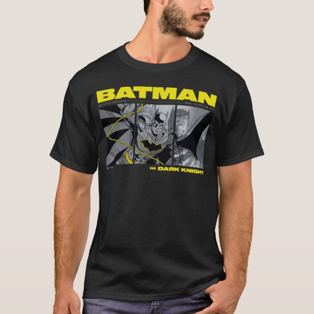 Camiseta Gráfico de tripla quadrícula Batman Comic (Frente)
