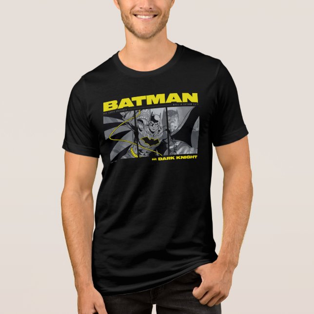 Camiseta Gráfico de tripla quadrícula Batman Comic (Frente)