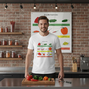 Camiseta Gráfico de Unidades de Calor Scoville de Pimenta