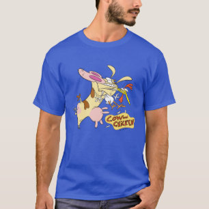 Camiseta Gráfico de Vaca e Galinha