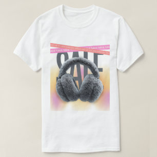 Camiseta Gráfico de Venda de Fones de Ouvido Confortáveis –