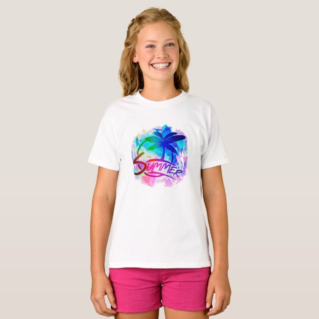 Camiseta gráfico de verão (Frente Completa)