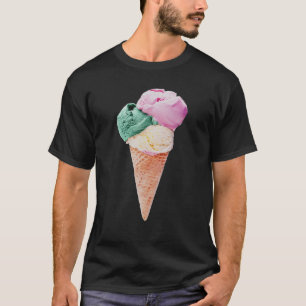 Camiseta Gráfico de Verão de Pastel de Cola de sorvete Cone