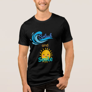 Camiseta Gráfico de Verão "Splash and Smile" divertido