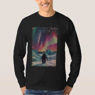Camiseta Gráfico de Vintage com retrô-art de pinguim inspir