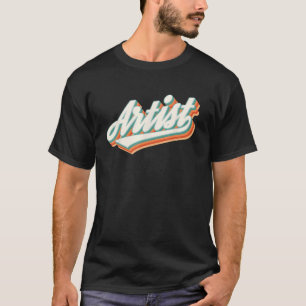 Camiseta Gráfico de Vintagem de Corte Artista