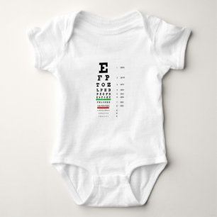 Camiseta gráfico de visão ocular de Snellen para oftalmolog